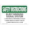 Signmission OSHA, 7" Height, 10" Width, 10" W, 7" H, Landscape, Blast Warning Signal System 1 Long Whistle OS-SI-D-710-L-11426 - alternate 1